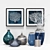 Aquamarine Mirror Decor Set 3D model small image 6