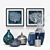 Aquamarine Mirror Decor Set 3D model small image 7