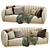 Exquisite 3D Luxury Sofa 3D model small image 1