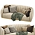 Exquisite 3D Luxury Sofa 3D model small image 2