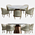 Modern Dining Set - Elegant & Functional 3D model small image 1