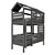 Rustic Wood Bunk Bed House 3D model small image 4