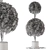 Concrete Pot Outdoor Plants - Double Ball (Set of 31) 3D model small image 5