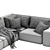 Modern Cross Design Sofa 3D model small image 5