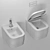 Antonio Lupi Comodo2: Sleek and Stylish Hanging Bidet and Toilet 3D model small image 5