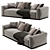 Elegant Minotti Leonard Sofa: Modern Design for Comfort 3D model small image 3