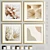 Seamless Art Frame Set: 4 Frames, 7 Material Options 3D model small image 1