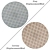 Round Carpet Set with Variations 3D model small image 2