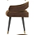 Luxurious Velvet Dining Chair 3D model small image 2