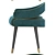 Luxurious Velvet Dining Chair 3D model small image 4