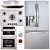 LG Kitchen Essentials: Microwave, Fridge, Stove & Hood 3D model small image 1