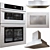 LG Kitchen Essentials: Microwave, Fridge, Stove & Hood 3D model small image 2