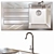 Sleek Stainless Steel Kitchen Sink 3D model small image 1