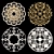 Elegant Decorative Wall Rosettes 3D model small image 1