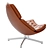 Modern Buttoned Leather Armchair 3D model small image 3