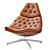 Modern Buttoned Leather Armchair 3D model small image 4