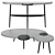 Modern Esquisse Cocktail Table 3D model small image 1