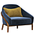 Elegant Adele Armchair: Stylish Comfort at Its Finest 3D model small image 1