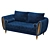 Bold and Elegant: Sipario Vita Loveseat 3D model small image 1