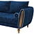 Bold and Elegant: Sipario Vita Loveseat 3D model small image 3