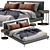 Meridiani Bed STONE UP: Stylish and Functional 3D model small image 2