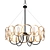 Golden Drum Ceiling Chandelier 3D model small image 1