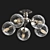 Lumion Palla 3060: Stunning Ceiling Chandelier 3D model small image 1