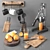 Sleek 5-Piece Kitchen Set 3D model small image 1