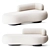 Greenapple Twins: Sleek and Stylish Sofa 3D model small image 1