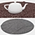 Versatile 6-Piece Round Carpet Set 3D model small image 3