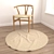 Versatile 6-Piece Round Carpet Set 3D model small image 4