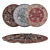 Versatile Round Carpets Set 3D model small image 1