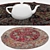 Versatile Round Carpets Set 3D model small image 3