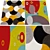Modern Patterned Rugs Set 3D model small image 1
