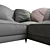 Svelte Silhouette Sectional 3D model small image 2