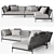 Gloster Grand Weave Modular Sofa 3D model small image 1
