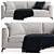 Modern Meridiani Louis Up Sofa 3D model small image 2