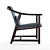 Elegant Mandarin Lounge Chair 3D model small image 6