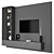 Minimalist TV Wall Unit 3D model small image 2