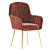 Luxurious Velvet Dining Chairs 3D model small image 1