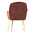 Luxurious Velvet Dining Chairs 3D model small image 4