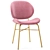 Elsie Dining Chair: Upholstered Velvet Grey 3D model small image 3