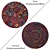 Round Carpets Set 252 - Versatile 6-Piece Rug Collection with VRay and Corona Materials 3D model small image 2