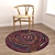 Round Carpets Set 252 - Versatile 6-Piece Rug Collection with VRay and Corona Materials 3D model small image 4