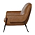 Ambroise Metal Frame Club Chair | Luxurious Leather Seating 3D model small image 3