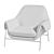 Ambroise Metal Frame Club Chair | Luxurious Leather Seating 3D model small image 5