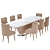 Modern Dinning Set: Stylish and Functional 3D model small image 2