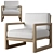 Modern Comfort: RH Navaro Lounge Chair 3D model small image 1