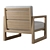 Modern Comfort: RH Navaro Lounge Chair 3D model small image 4