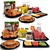 Morning Bliss: Complete Breakfast Set 3D model small image 1